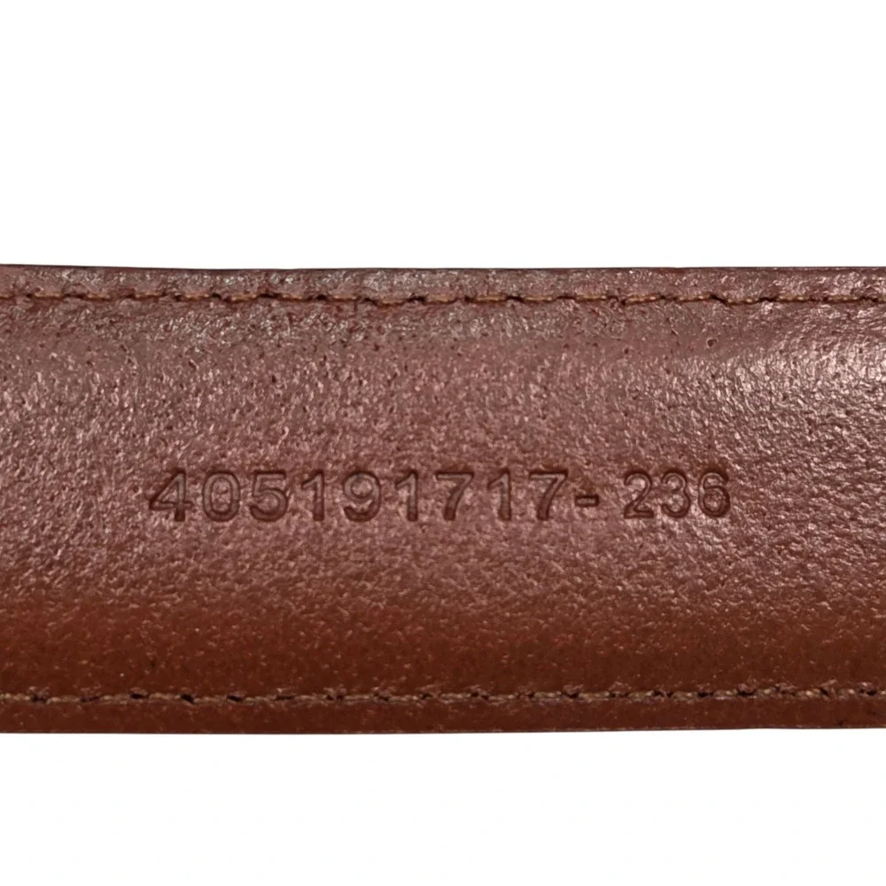 Vtg Polo Ralph Lauren Leather Belt Mens 40 Brown Silver Buckle 405191717 Classic